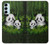 W2441 Panda Family Bamboo Forest Hard Case and Leather Flip Case For Samsung Galaxy M14