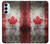 W2490 Canada Maple Leaf Flag Texture Hard Case and Leather Flip Case For Samsung Galaxy M14