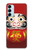 W2839 Japan Daruma Doll Hard Case and Leather Flip Case For Samsung Galaxy M14