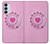 W2847 Pink Retro Rotary Phone Hard Case and Leather Flip Case For Samsung Galaxy M14