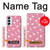 W2858 Pink Flamingo Pattern Hard Case and Leather Flip Case For Samsung Galaxy M14