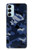 W2959 Navy Blue Camo Camouflage Hard Case and Leather Flip Case For Samsung Galaxy M14