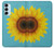 W3039 Vintage Sunflower Blue Hard Case and Leather Flip Case For Samsung Galaxy M14