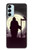W3262 Grim Reaper Night Moon Cemetery Hard Case and Leather Flip Case For Samsung Galaxy M14
