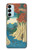 W3348 Utagawa Hiroshige The Monkey Bridge Hard Case and Leather Flip Case For Samsung Galaxy M14