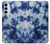 W3439 Fabric Indigo Tie Dye Hard Case and Leather Flip Case For Samsung Galaxy M14