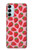 W3719 Strawberry Pattern Hard Case and Leather Flip Case For Samsung Galaxy M14