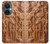 W1307 Fish Wood Carving Graphic Printed Hard Case and Leather Flip Case For OnePlus Nord CE 3 Lite, Nord N30 5G