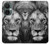 W3372 Lion Face Hard Case and Leather Flip Case For OnePlus Nord CE 3 Lite, Nord N30 5G