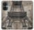 W3416 Eiffel Tower Blueprint Hard Case and Leather Flip Case For OnePlus Nord CE 3 Lite, Nord N30 5G