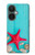 W3428 Aqua Wood Starfish Shell Hard Case and Leather Flip Case For OnePlus Nord CE 3 Lite, Nord N30 5G