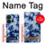 W3439 Fabric Indigo Tie Dye Hard Case and Leather Flip Case For OnePlus Nord CE 3 Lite, Nord N30 5G