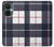 W3452 Plaid Fabric Pattern Hard Case and Leather Flip Case For OnePlus Nord CE 3 Lite, Nord N30 5G