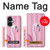 W3805 Flamingo Pink Pastel Hard Case and Leather Flip Case For OnePlus Nord CE 3 Lite, Nord N30 5G