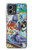 W0588 Wall Graffiti Hard Case and Leather Flip Case For Motorola Moto G Stylus 5G (2023)