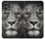 W1352 Lion Face Hard Case and Leather Flip Case For Motorola Moto G Stylus 5G (2023)