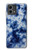 W3439 Fabric Indigo Tie Dye Hard Case and Leather Flip Case For Motorola Moto G Stylus 5G (2023)