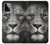 W1352 Lion Face Hard Case and Leather Flip Case For Motorola Moto G Power (2023) 5G