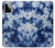 W3439 Fabric Indigo Tie Dye Hard Case and Leather Flip Case For Motorola Moto G Power (2023) 5G