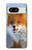 W0417 Fox Hard Case and Leather Flip Case For Google Pixel 8