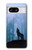W0935 Wolf Howling in Forest Hard Case and Leather Flip Case For Google Pixel 8