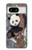 W3793 Cute Baby Panda Snow Painting Hard Case and Leather Flip Case For Google Pixel 8