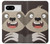 W3855 Sloth Face Cartoon Hard Case and Leather Flip Case For Google Pixel 8