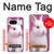 W3870 Cute Baby Bunny Hard Case and Leather Flip Case For Google Pixel 8