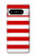 W2364 Red and White Striped Hard Case and Leather Flip Case For Google Pixel 8 pro