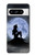 W2668 Mermaid Silhouette Moon Night Hard Case and Leather Flip Case For Google Pixel 8 pro