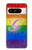 W2899 Rainbow LGBT Gay Pride Flag Hard Case and Leather Flip Case For Google Pixel 8 pro