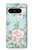 W3494 Vintage Rose Polka Dot Hard Case and Leather Flip Case For Google Pixel 8 pro