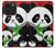 W3929 Cute Panda Eating Bamboo Hard Case and Leather Flip Case For iPhone 14 Pro