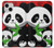 W3929 Cute Panda Eating Bamboo Hard Case and Leather Flip Case For iPhone 13
