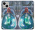 W3912 Cute Little Mermaid Aqua Spa Hard Case and Leather Flip Case For iPhone 13 mini