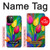 W3926 Colorful Tulip Oil Painting Hard Case and Leather Flip Case For iPhone 12 Pro Max