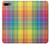 W3942 LGBTQ Rainbow Plaid Tartan Hard Case and Leather Flip Case For iPhone 7 Plus, iPhone 8 Plus