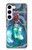 W3912 Cute Little Mermaid Aqua Spa Hard Case and Leather Flip Case For Samsung Galaxy S23