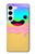 W3939 Ice Cream Cute Smile Hard Case and Leather Flip Case For Samsung Galaxy S23