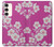 W3924 Cherry Blossom Pink Background Hard Case and Leather Flip Case For Samsung Galaxy S23 Plus