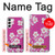 W3924 Cherry Blossom Pink Background Hard Case and Leather Flip Case For Samsung Galaxy S23 Plus