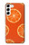 W3946 Seamless Orange Pattern Hard Case and Leather Flip Case For Samsung Galaxy S23 Plus