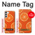 W3946 Seamless Orange Pattern Hard Case and Leather Flip Case For Samsung Galaxy S23 Plus