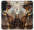 W3949 Steampunk Skull Smoking Hard Case and Leather Flip Case For Samsung Galaxy S22