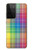 W3942 LGBTQ Rainbow Plaid Tartan Hard Case and Leather Flip Case For Samsung Galaxy S21 Ultra 5G