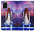 W3913 Colorful Nebula Space Shuttle Hard Case and Leather Flip Case For Samsung Galaxy S20 Plus, Galaxy S20+