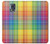 W3942 LGBTQ Rainbow Plaid Tartan Hard Case and Leather Flip Case For Samsung Galaxy S5