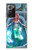 W3911 Cute Little Mermaid Aqua Spa Hard Case and Leather Flip Case For Samsung Galaxy Note 20 Ultra, Ultra 5G