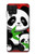 W3929 Cute Panda Eating Bamboo Hard Case and Leather Flip Case For Samsung Galaxy A22 4G