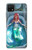 W3911 Cute Little Mermaid Aqua Spa Hard Case and Leather Flip Case For Samsung Galaxy A22 5G